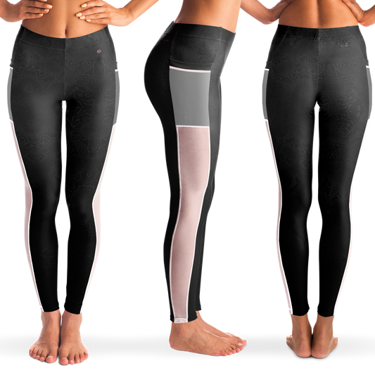 Just Being You, Your Way!-Activewear for Divas | Get your next pair of mesh leggings designed just for you!-Leggings - AOP - MESH FREE STYLE TC P1P2P3