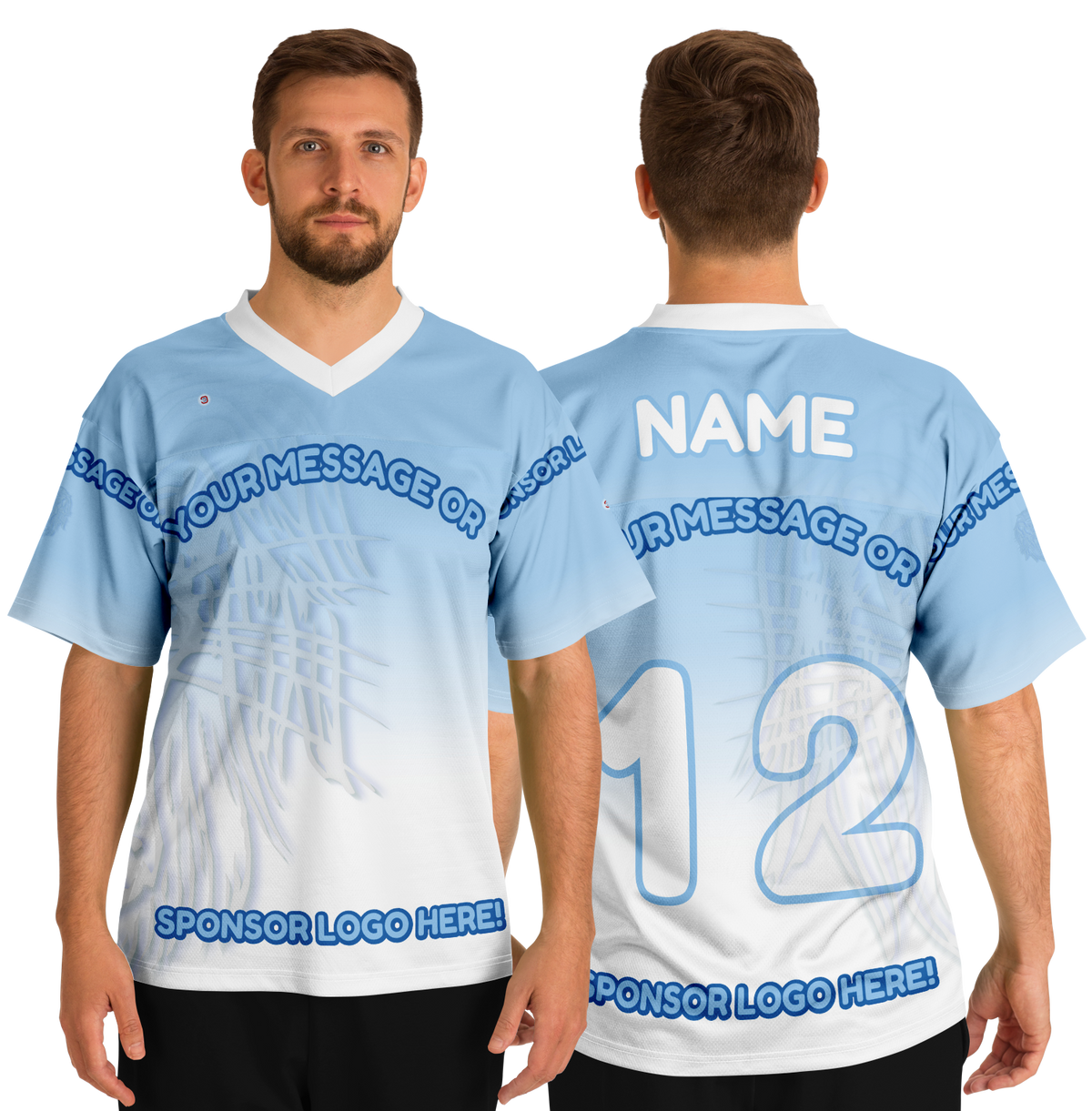 Just Being You, Your Way!-Activewear for Dudes | Get your best memories as the free style design for your next football shirt. Any design and base color!-Football Jersey - AOP - FREE STYLE LG P2P3